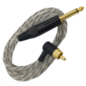 Cabo RCA Angulado White Head GOLD