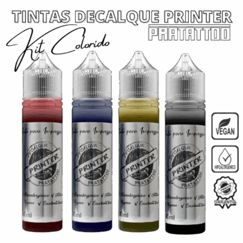 Tinta Impressora Colorida KIT  DECALQUE PRINTER