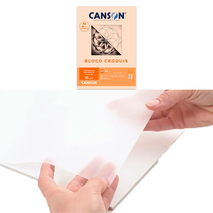 Papel Manteiga A4 40g - 50 folhas - Canson - Papel Impressora
